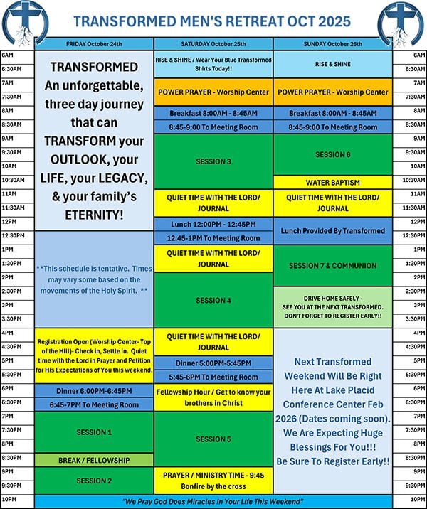 October+2025+Transformed+Daily+Schedule | Southern Florida District Church of the Nazarene